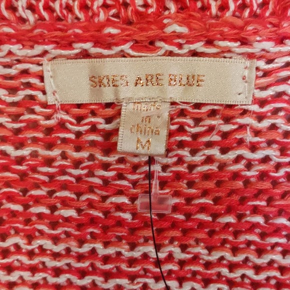 Stitch Fix Skies Are Blue Space Dye Cardigan Red Medium - Picture 4 of 8